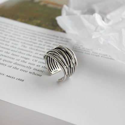 Unisex Adjustable Sterling Silver Stacking Ring | Elegant Timeless Design