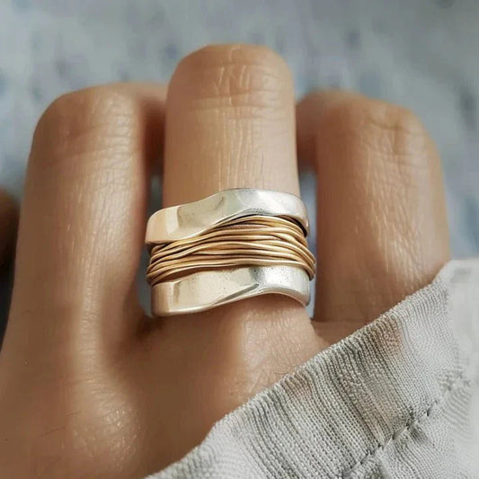 Unisex Eleganter DualTone-Ring | Hochwertiges Schmuckstück für Jeden Anlass