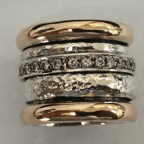 Unisex Goldlegierung Vintage Ring | Dickes Elegantes Schmuckstück für Jeden Anlass