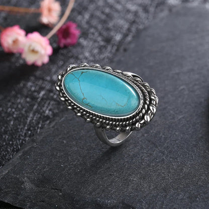 Unisex Türkis Edelsteinring | Elegantes Schmuckstück für Besondere Anlässe