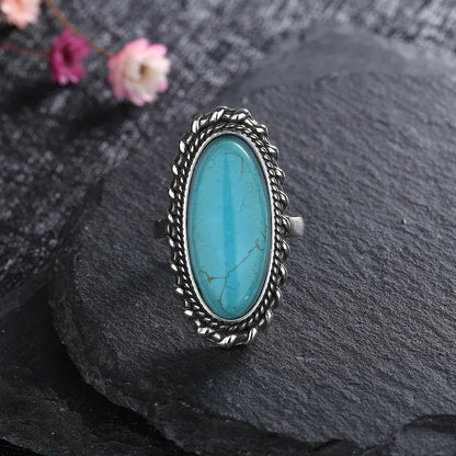 Unisex Türkis Edelsteinring | Elegantes Schmuckstück für Besondere Anlässe