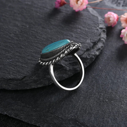 Unisex Türkis Edelsteinring | Elegantes Schmuckstück für Besondere Anlässe
